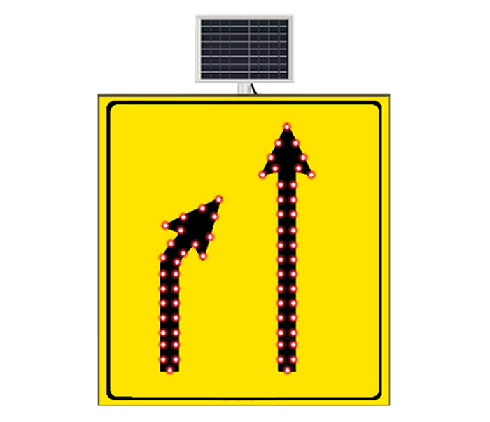 Güneş Enerjili LED’li YB-4a Soldan Daralan Yol Levhası