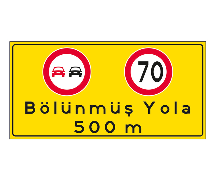 Bölünmüş Yol Levhası 500 m