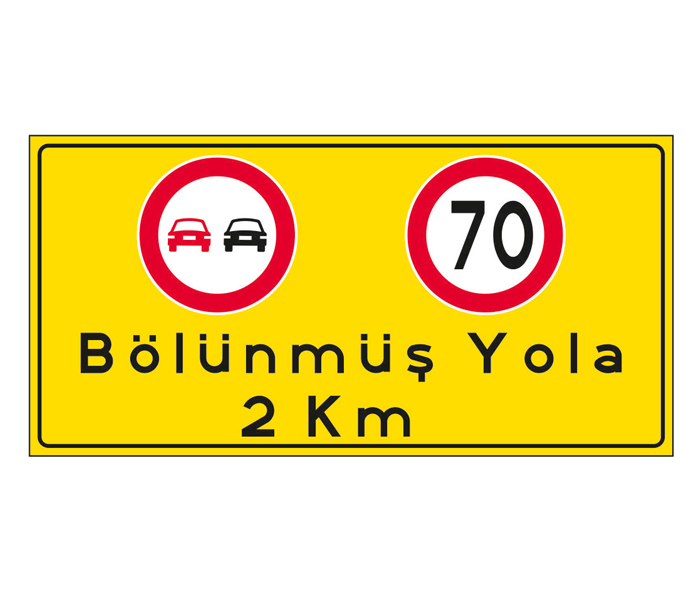 Bölünmüş Yol Levhası 2 Km