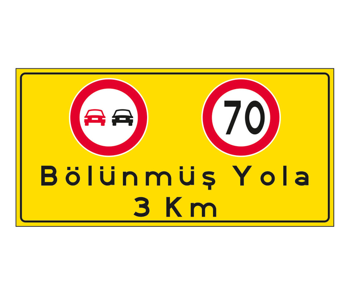 Bölünmüş Yol Levhası 3 Km