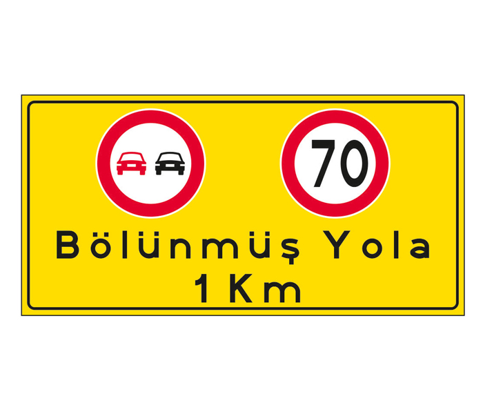 Bölünmüş Yol Levhası 1 Km